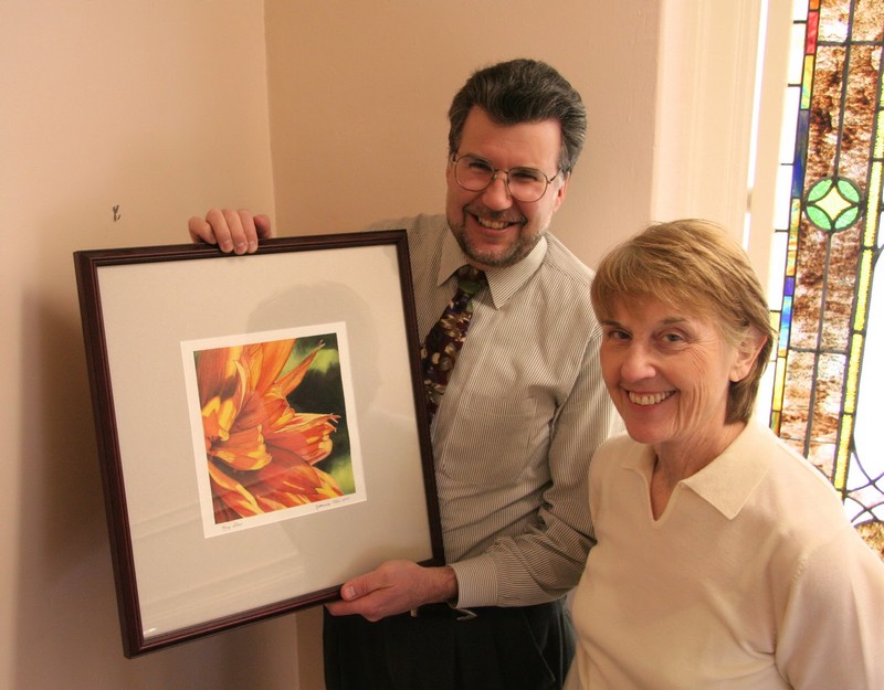 Art Boulay, host of our art gallery, and Barbara Bean, host for our meetings