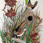 Nesting, mixed media by Barbara Bean