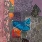 Warming, collage, by Kathleen Boldt