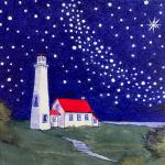 Tawas Point Light, pen and ink, by Carolyn Judson