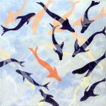 Spring Migration, monoprint by Judith Long