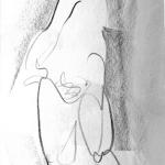 Untitled gesture drawing, by Mildred Johnson