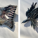 Raku-fired birds by Jackie Melissas