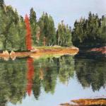 Shore Reflections, soft pastel by Barbara Snapp