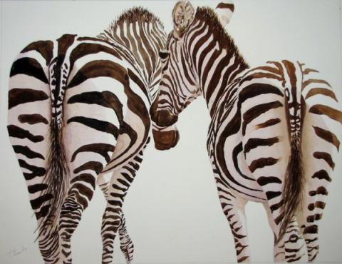 Two Zebras by Time Banks